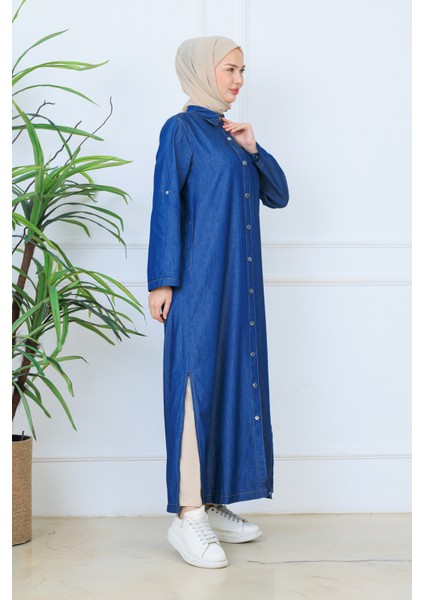 Günlük Spor Yırtmaçlı Gömlek Yaka Çıtçıtlı Cepli Jami Ferace