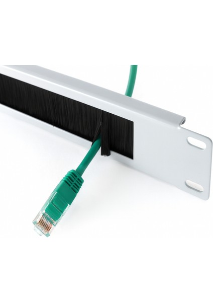 1u 19'' Fırçalı Metal Kapama Paneli - Rack Kabin Aksesuarı (Açık Gri Renk)