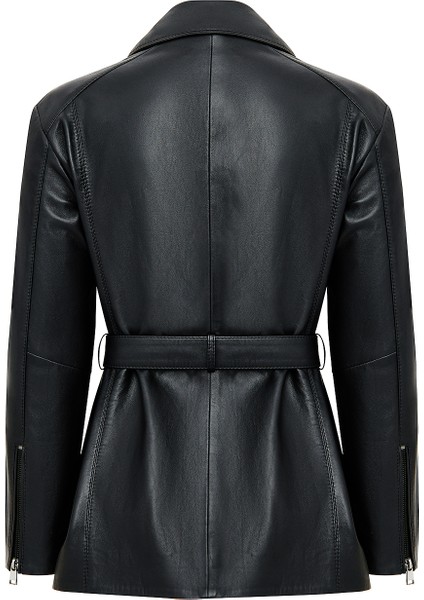 Scarlet Kadın Siyah Kürk Yaka Deri Mont 25WGD5621U5 indirimleri