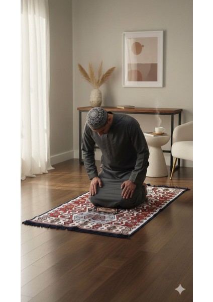 Makina Halısı Seccade Kilim Umre Hac Hediye Uzun Ömürlü Deforme Olmaz