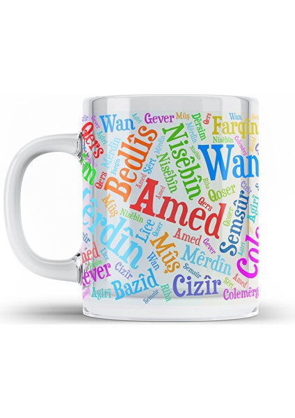 Kürt Şehirleri Temalı Şeffaf Camlı Kupa Bardak - Kürt Şehirleri Amed Camlı Bardağı