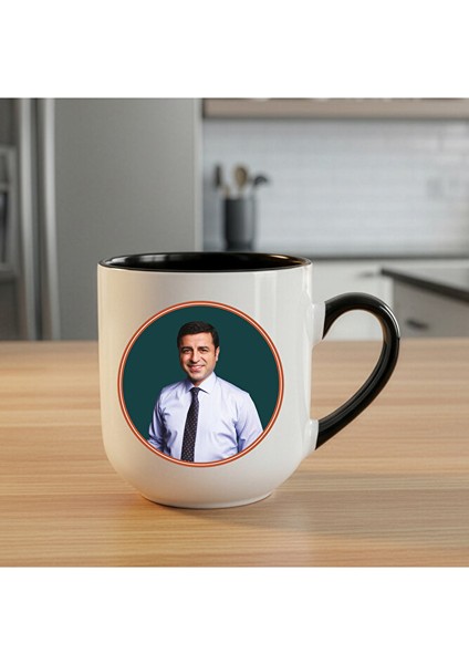 Selahattin Demirtaş Siyah Elite Kupa Bardak - Selahattin Demirtaş Oval Siyah Renk Elite Kupası