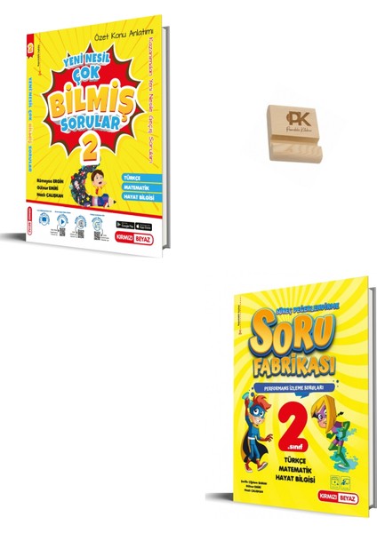 Kırmızı Beyaz 2. Sınıf Yeni Nesil Çok Bilmiş Sorular ve Soru Fabrikası + Telefon Standı