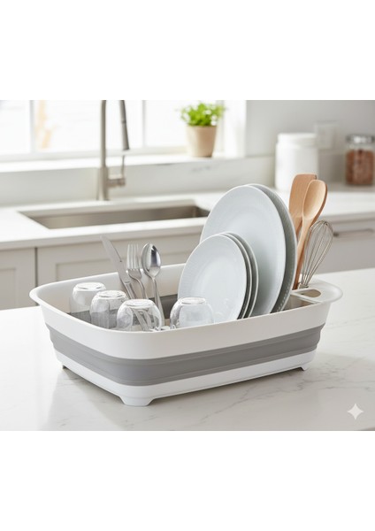 Katlanabilir Bulaşıklık Kurutmalık Tabaklık – Silikon Tezgah Üstü Yer Tasarruflu Mutfak Düzenleyici modelleri
