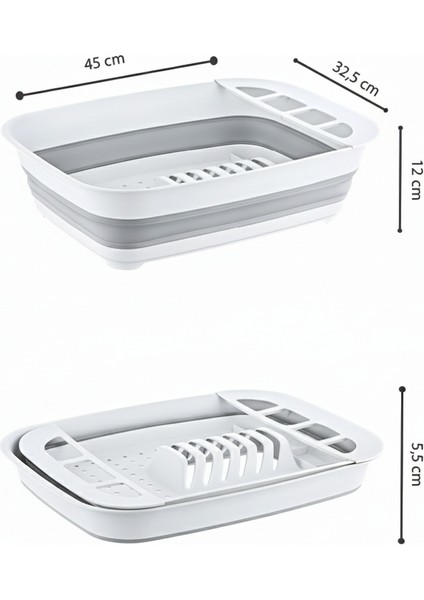 Katlanabilir Bulaşıklık Kurutmalık Tabaklık – Silikon Tezgah Üstü Yer Tasarruflu Mutfak Düzenleyici fırsatları