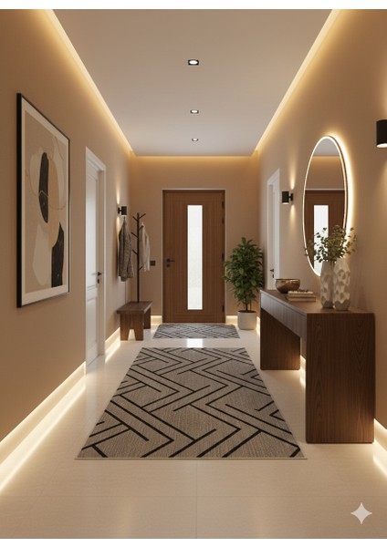 Fendy Rüya Altı Kaymaz Taban Mutfak ve Diğer Yaşam Alanları Için Şönil Kilim