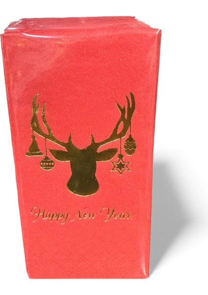 Yılbaşı Desenli Peçete Seti (8'li)