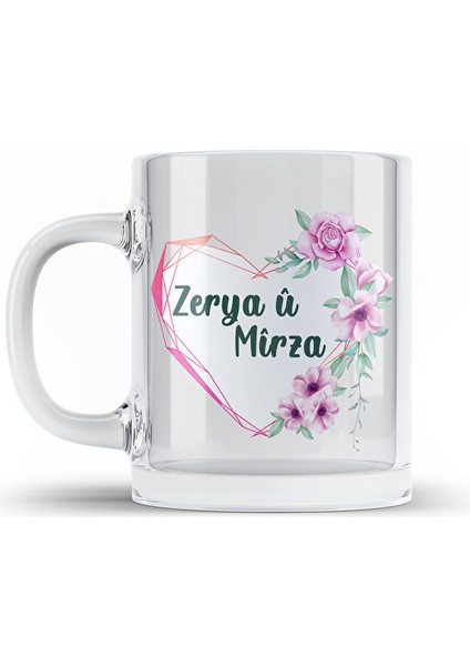 Isme Sevgililere Özel Şeffaf Camlı Kupa - Sevgililere Için Camlı Bardak (Isim Için Mesaj Atınız)