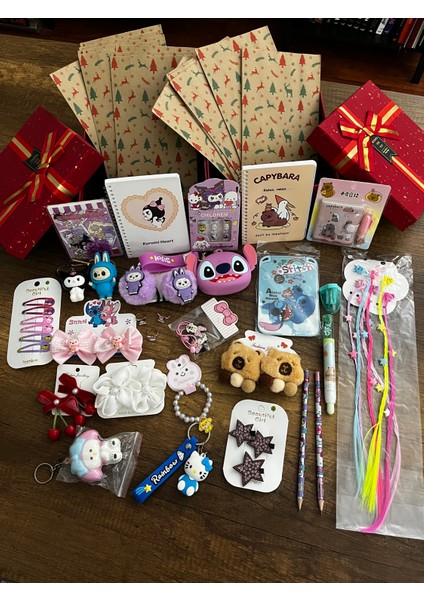 Çocuk Advent Calendar Kuromi Labbu Stich Capybara Hellokitty Yılbaşı Christmas Advent Calender 24'lü indirimleri