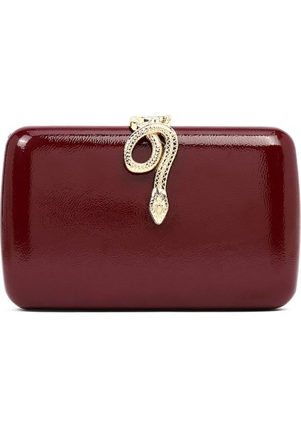 Kadın Bordo Aksesuar Detaylı Uzun Zincir Askılı Mini Abiye Portföy Çanta 25WBD295818 fırsatları