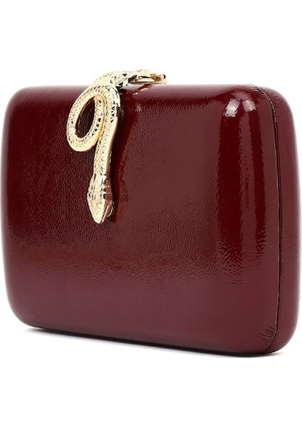 Kadın Bordo Aksesuar Detaylı Uzun Zincir Askılı Mini Abiye Portföy Çanta 25WBD295818 indirimleri