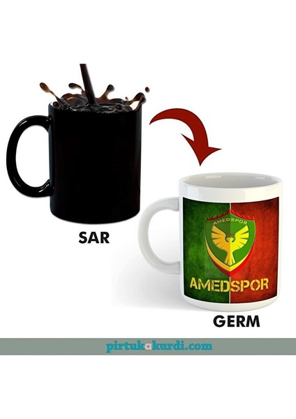 Amedspor Taraftar Sihirli Porselen Kupa Bardak - Amed Spor Sihirli Kupası