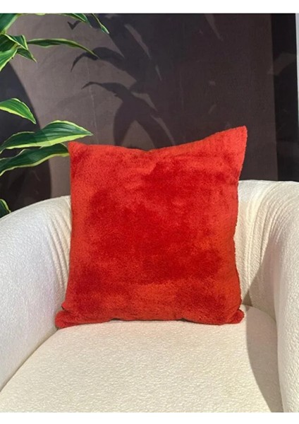 Wellsoft Tek Kişilik Tv Battaniye ve Kırlent Seti | Kiremit |150 x 200 cm