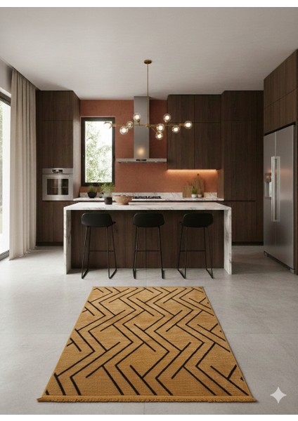 Fendy Rüya Altı Kaymaz Taban Mutfak ve Diğer Yaşam Alanları Için Şönil Kilim