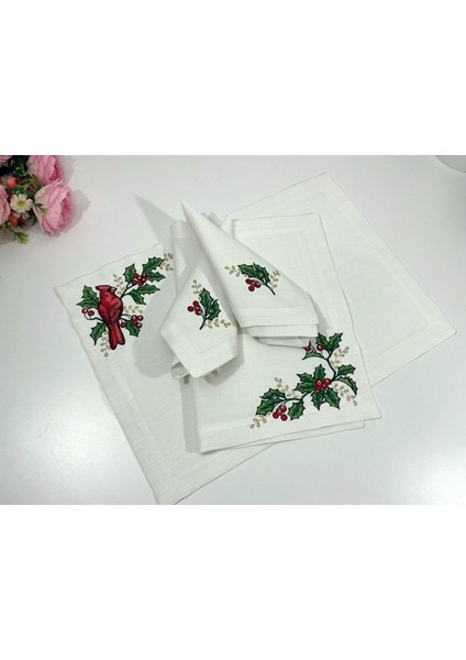 Joy & Berries 2 Kişilik - Amerikan Servis ve Peçeteden Oluşan 4’lü Set