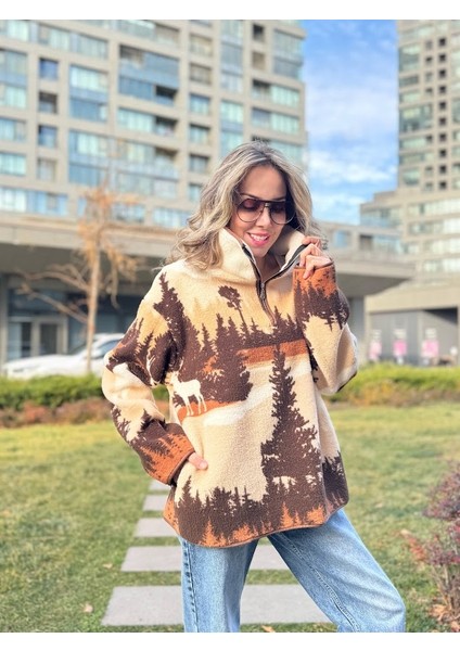 Dik Yaka Polar Sweatshirt indirimleri