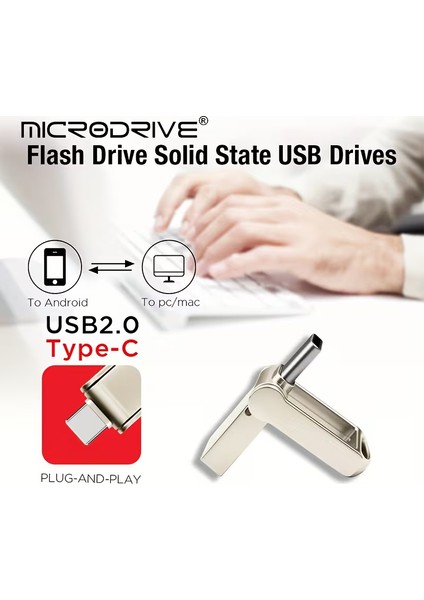 Samsung Xiaomi Redmi Oppo ve Tüm Android Telefonlarla Uyumlu Type-C Flaş Bellek 128 GB Fotograf Video Dosya Aktarımına Uygundur indirimleri