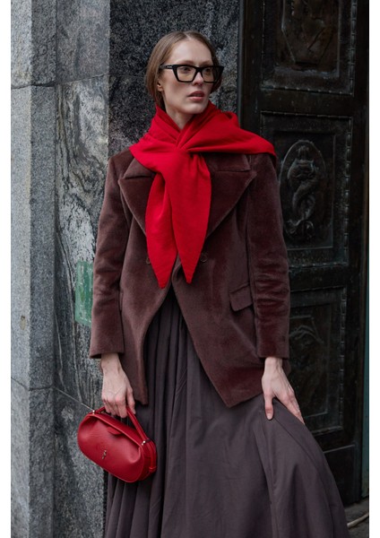 Çift Kat Fular Atkı Kırmızı fiyatları