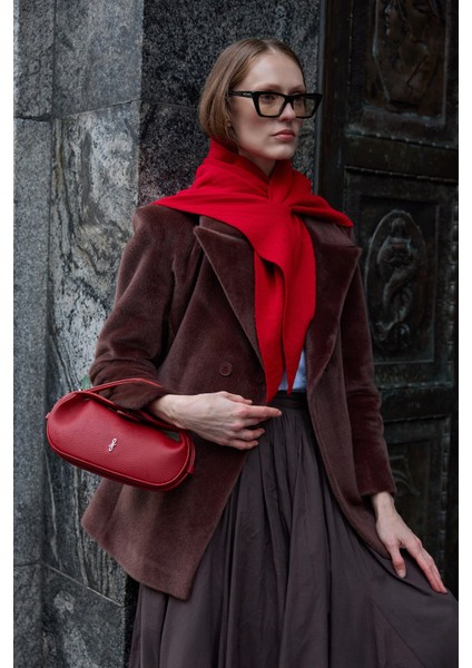 Çift Kat Fular Atkı Kırmızı modelleri