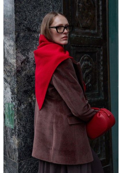 Çift Kat Fular Atkı Kırmızı fırsatları