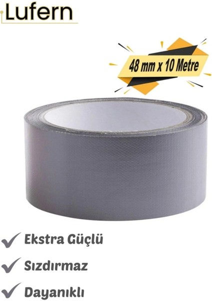 Çok Amaçlı Su Geçirmez Sızdırmaz Dayanıklı Izole Gri Tamir Bandı 48 mm 10 mt 1 Adet