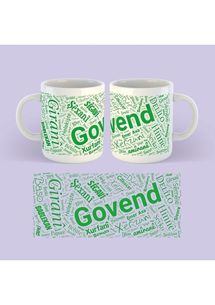 Govend Porselen Kupa Bardak - Kürt Halay Isimleri Kupası (2 Kupa) fiyatları