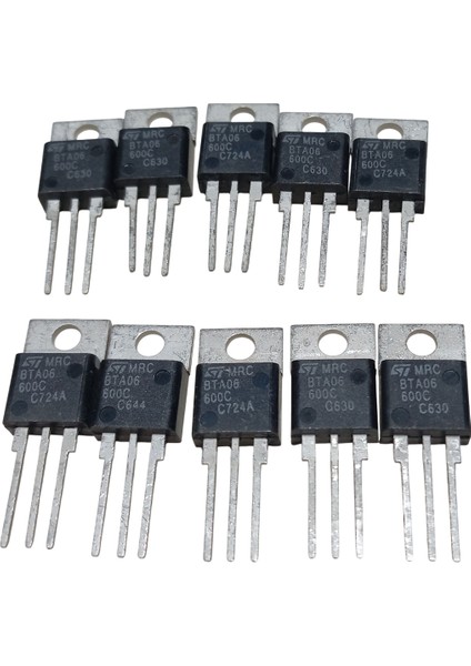 10 Adet BTA06-600C 6A 600V TO-220 Triyak