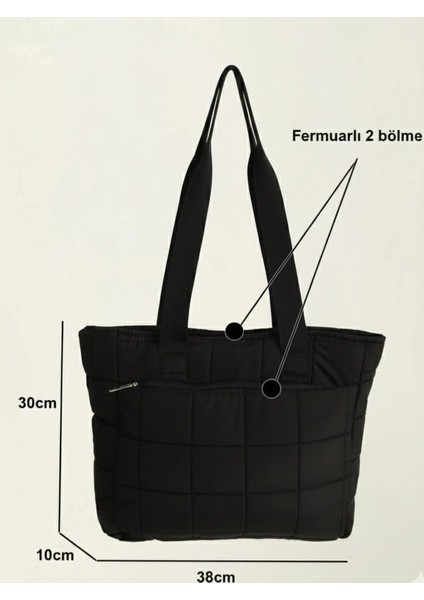 Kapitone Fermuarlı Geniş Hacimli Kadın El Kol ve Omuz Çantası modelleri