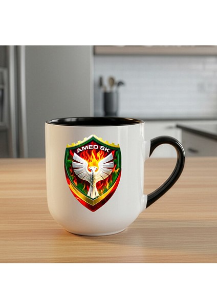 Amedspor Tasarımlı Siyah Elite Kupa Bardak - Amed Spor Elite Kupası