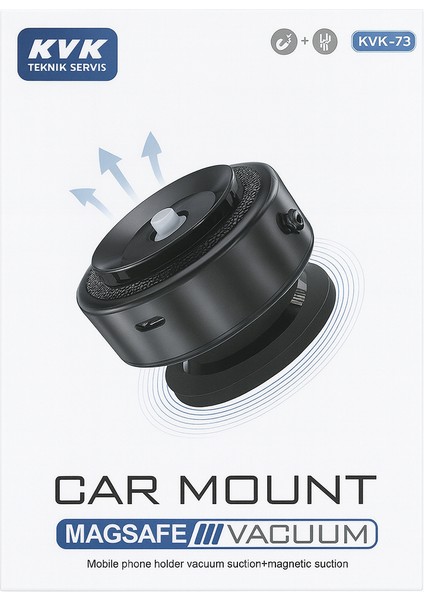 Magsafe Vakumlu Araç Içi Telefon Tutucu – 360° Dönebilen Güçlü Manyetik Car Mount, 1,5 kg Taşıma Kapasiteli, Tüm 4.7” ve Üzeri Akıllı Telefonlarla Uyumlu