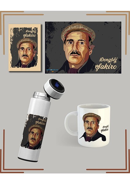Seta Dengbêj Şakiro Seti - Dengbêj Şakiro Posteri Termosu Kupası