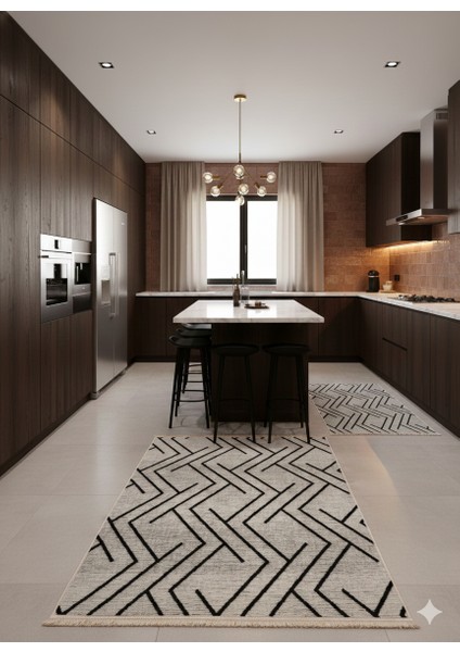 Fendy Rüya Altı Kaymaz Taban Mutfak ve Diğer Yaşam Alanları Için Şönil Kilim