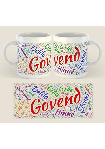 Govend Porselen Kupa Bardak - Kürt Halay Isimleri Kupası 6