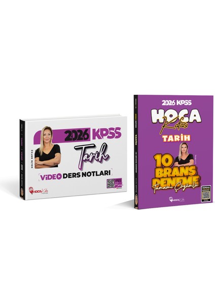 2026 Kpss Tarih Video Kafa Notlar- Tarih 10 Branş Deneme 2 Li Set