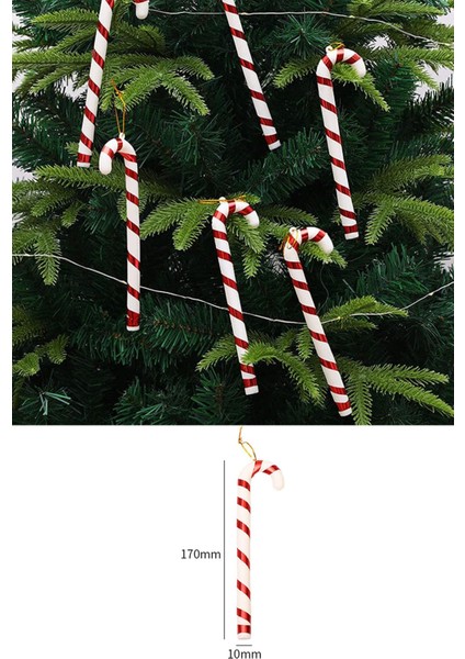 Yılbaşı Ağaç Süsü BASTON 17 cm Şeker Kamışı Ağaç Süsü fırsatları