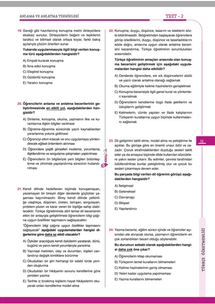 2026 Meb-Ags Öabt Atayan Türkçe Öğretmenliği Tamamı Çözümlü Soru Bankası modelleri