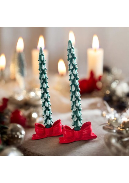 Yılbaşı Dekoratif Fiyonk Mumluk