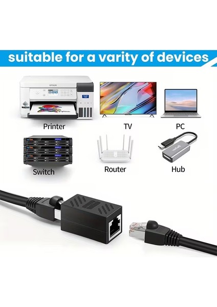 5 Adet RJ45 Bağlantı Kablosu - Dişi Dişi (F-F) Gigabit Destekli CAT7/CAT6/CAT5E/CAT5 Kabloları Için Yüksek Hızlı Ağ Genişletme fiyatları