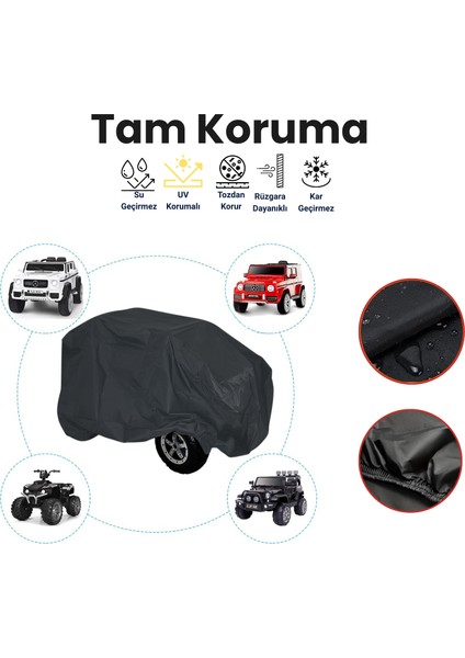 Siyah Akülü Çocuk Arabası Brandası, Su Geçirmez, Toz Geçirmez