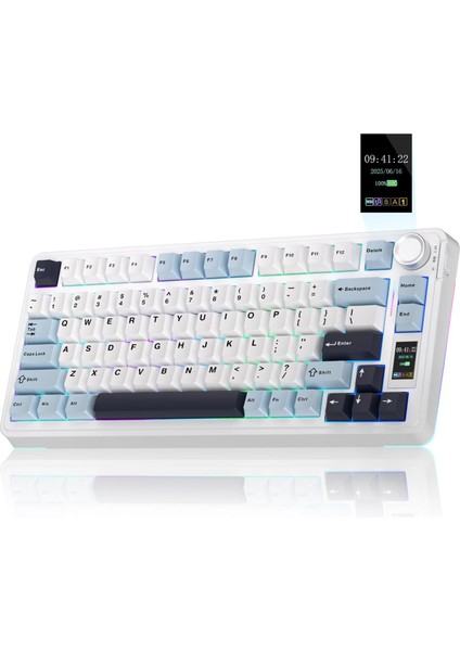 S75 Pro Mekanik Rgb Tkl Seiya Switch Kablosuz Makrolu Hot Swap Klavye Lacivert