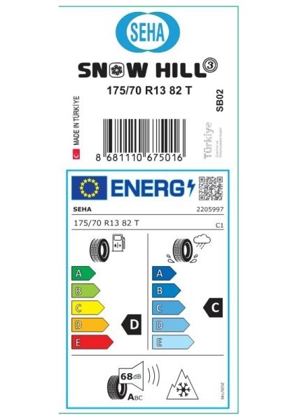 175/70 R13 82T SB02 Oto Kış Lastiği (Üretim Yılı: 2025) fiyatları