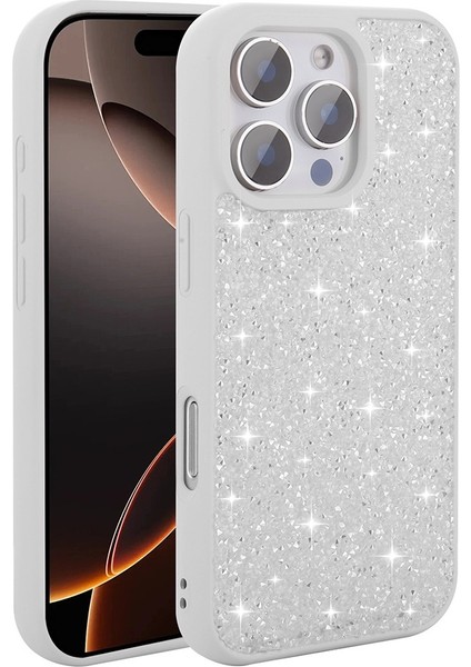 Apple iPhone 16 Pro Max Kılıf Parlak Taşlı Tasarım Zore Pırlanta Kapak