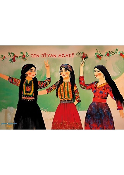 Kadınlara Özel Kupa ve Poster Seti - Jin Jiyan Azadi Kupası Posteri (3 Kupa 3 Poster) indirimleri