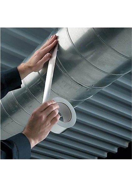 Alüminyum Yanmaz Folyo Bant Tamir Soba Boru Bandı Suya Sıcağa Dayanıklı Yama Düz Gri 44 mm x 20 M fiyatları