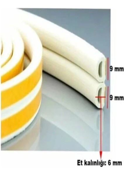 Kalın Kauçuk 2X50=100 mt Ekstra Uzun Beyaz Kapı Pencere Fitili Soğuk Koruyucu Geçirmez Izolasyon fiyatları