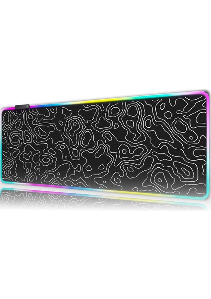 Rgb 12 Değişen Ledli Gaming Oyuncu Su Geçirmez Xl Mousepad, Gaming Mouse Pad 90X40 cm