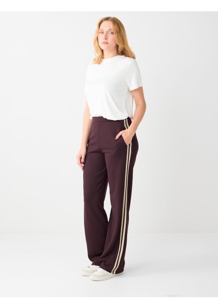 Acı Kahve Normal Bel Normal Paça Modal Örme Pantolon modelleri