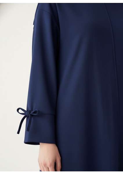 Kol Biye Detay Elbise-Lacivert fiyatları