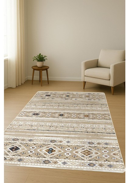 Etnik Desenli Dijital Baskı Kaymaz Taban Halı H1043 fiyatları