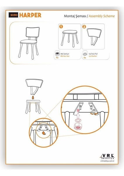 Harper Ahşap Mutfak Cafe Sandalyesi fiyatları